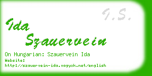 ida szauervein business card